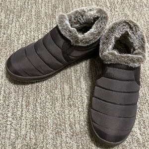 Ankle Booties with Faux Fur.  Semi Waterproof